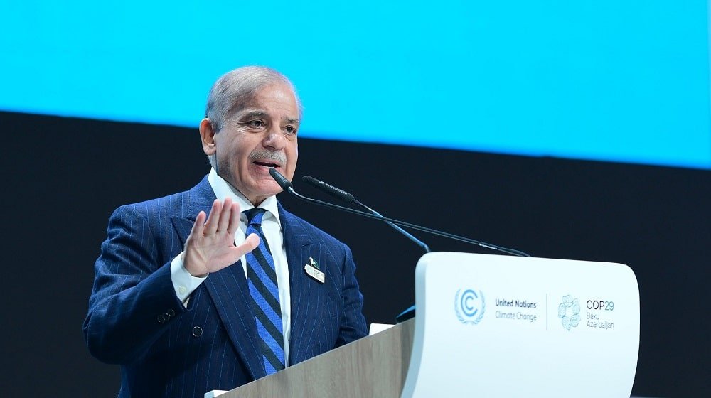 PM Shehbaz Calls for Grant-Based Climate Finance, Fulfillment of Earlier Pledges at COP29