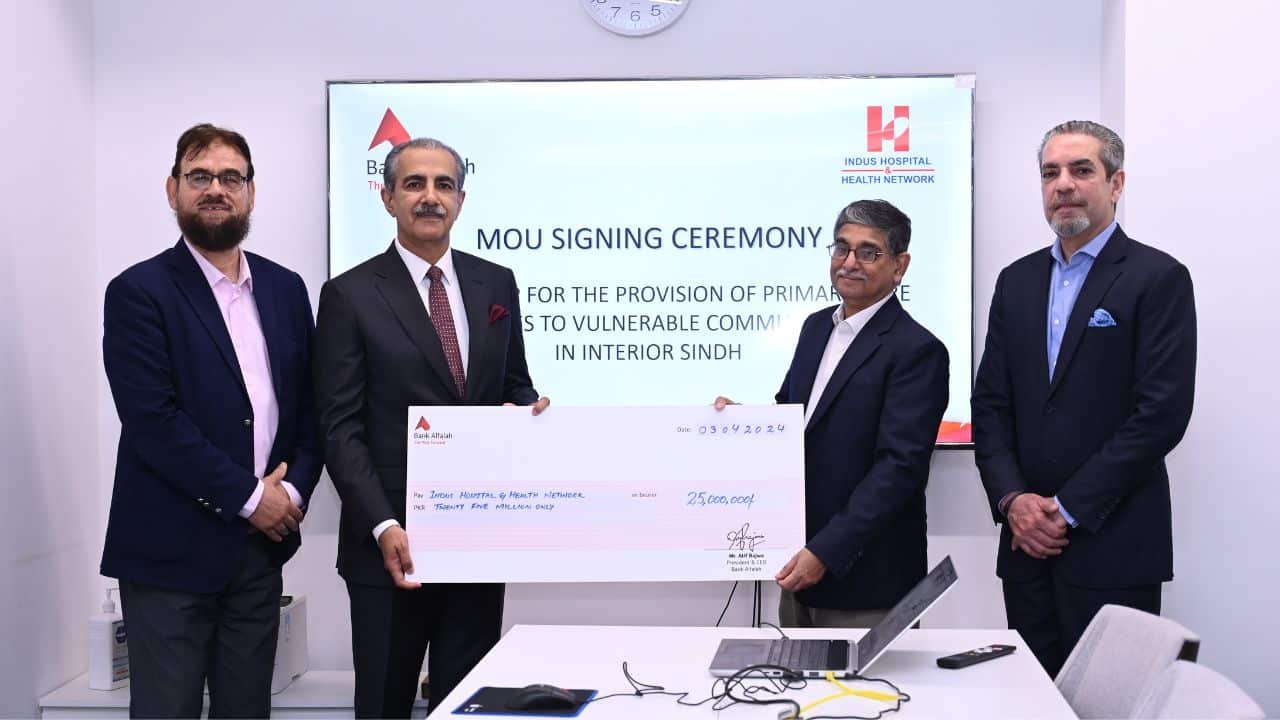 Bank Alfalah and Indus Hospital Partner to Establish a Primary Healthcare Facility in Flood-Hit Sindh