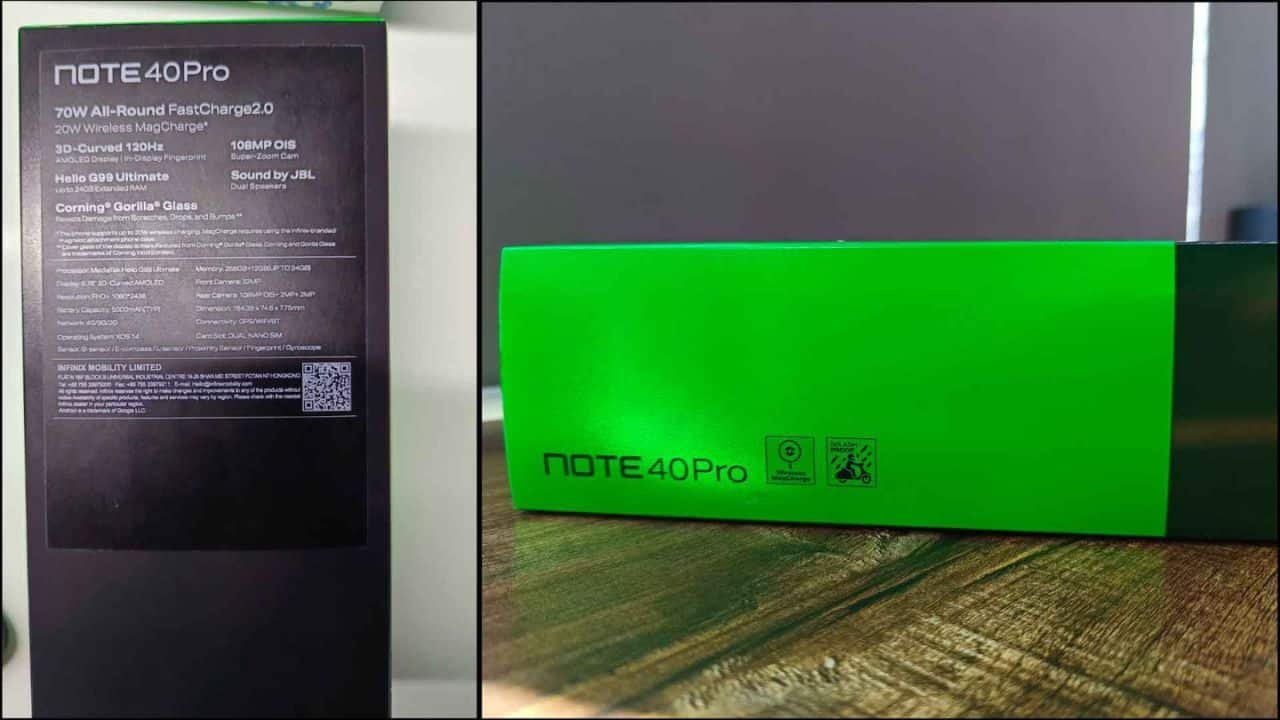 Infinix NOTE 40 Series: Retail Box Leaks Suggest Potential Charging Advancements