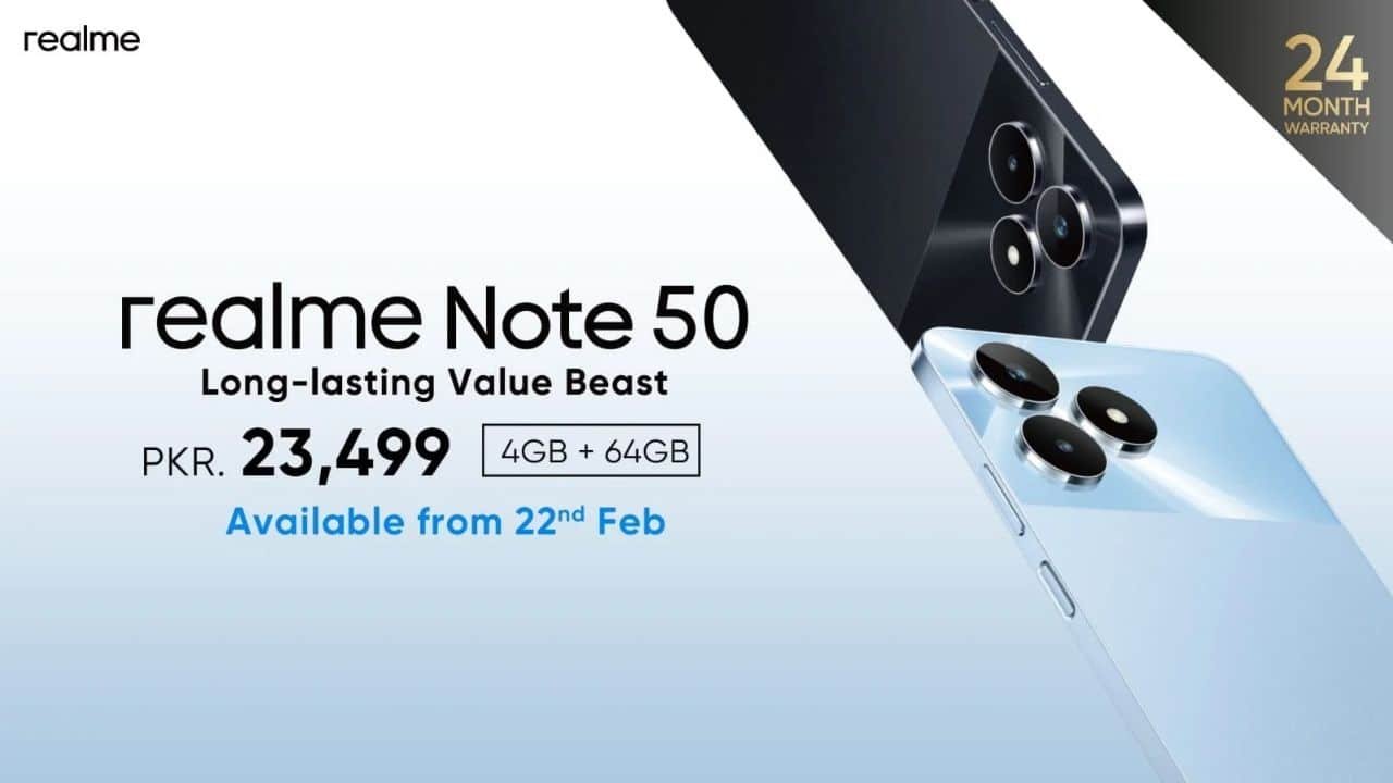 Introducing the Long-Lasting Value Beast: realme Note 50 Available in Pakistan for PKR 23,499